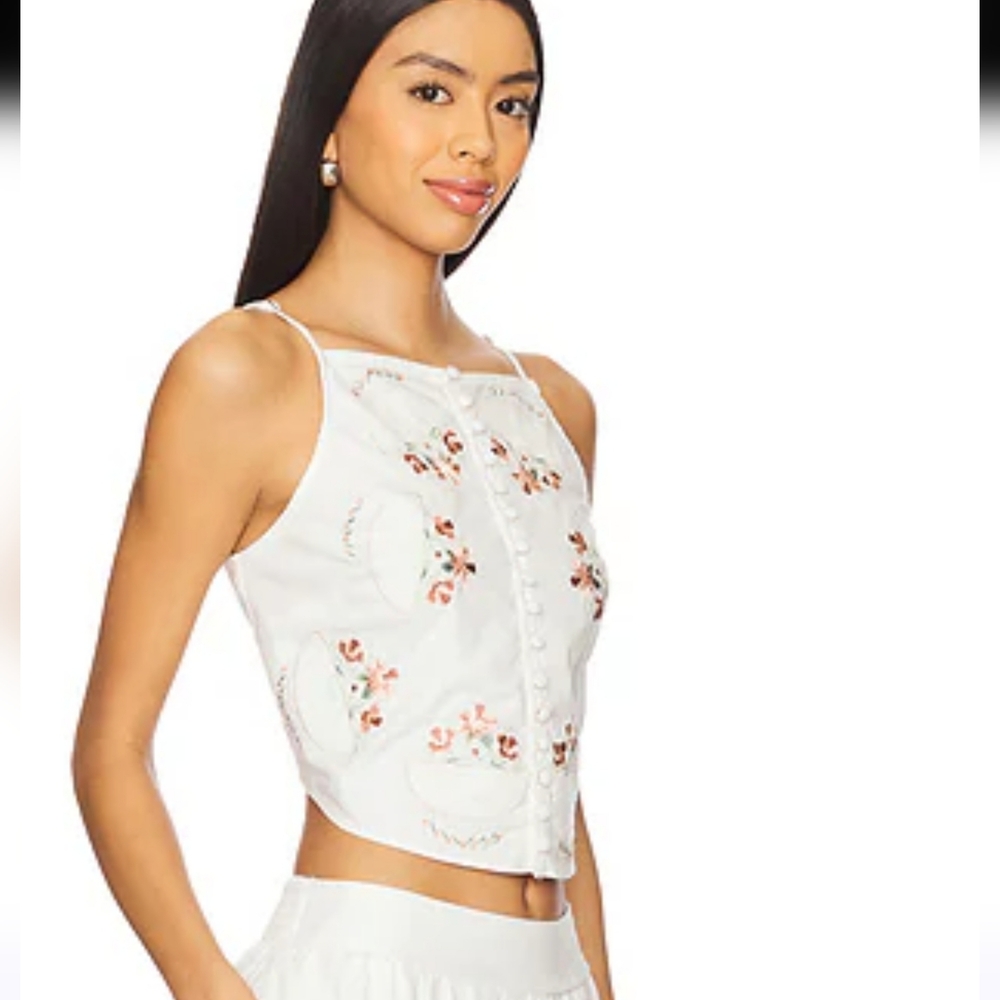 FREE PEOPLE MAEBERRIE TOP IVORY SIZE SMALL